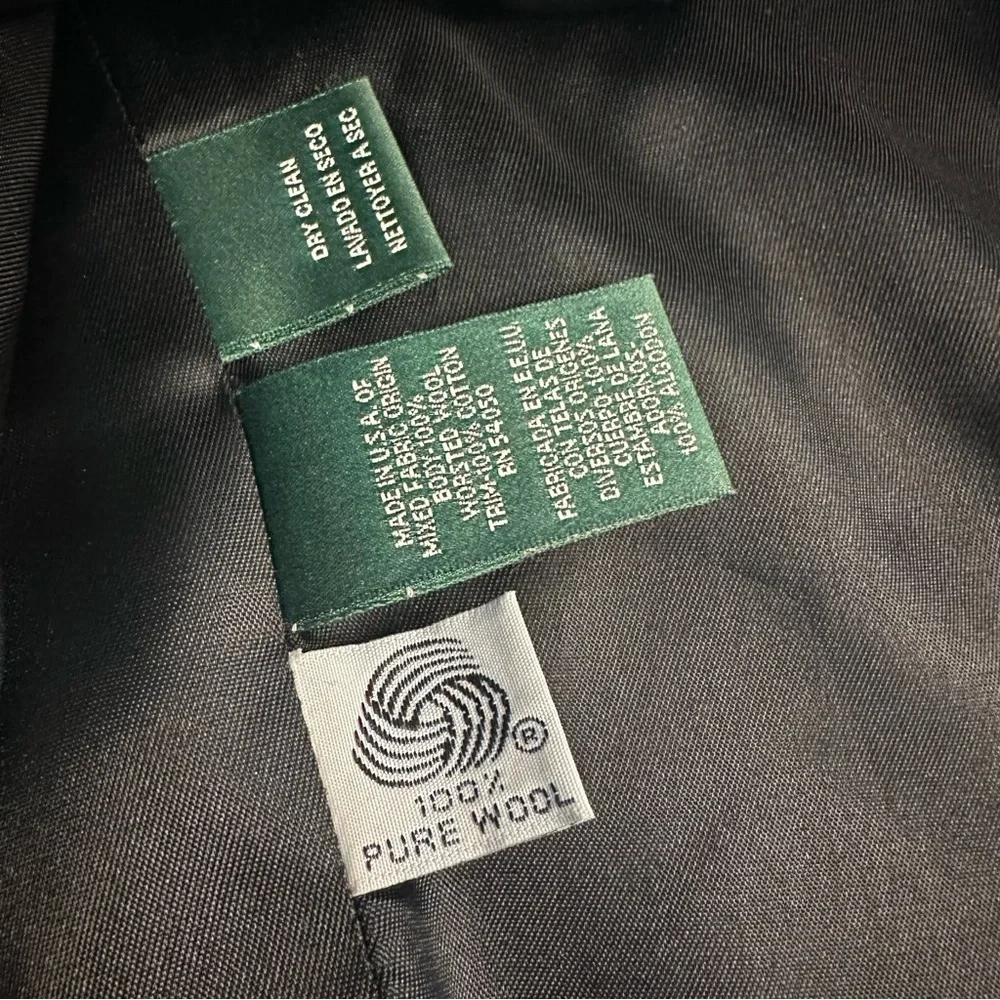 Lauren Ralph Lauren Equestrian Herringbone Wool blazer 10 gray preppy old money - Picture 9 of 13